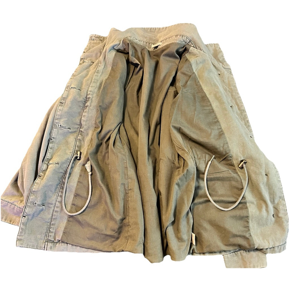Ecote Womens Olive Cotton Long Sleeve Utility Coat Military Jacket Size Small - Picture 8 of 8